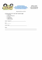 Sunscreen Permission Form